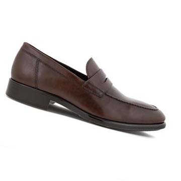 Men's Ecco Citytray Penny Loafer Dress Shoes Brown | USA 511CTV